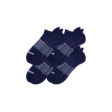 Men's Solids Ankle Socks 4-Pack - Navy - Large - Bombas