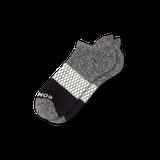 Men's Tri-Block Ankle Socks - Marled Dark Grey And Cream - Extra Large - Bombas