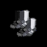 Men's Running Calf Sock 6-Pack - White Charcoal Black - Medium - Bombas