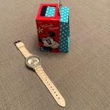 Disney Accessories | Disney Minnie Mouse Ladies Watch Battery Operated Lightly Used Needs Battery | Color: Silver/White | Size: See Pictures