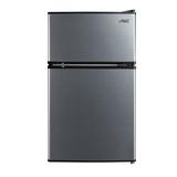 Arctic King 3.2 Cu Feet Two Door Compact Refrigerator with Freezer Stainless Steel E-star