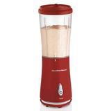 Hamilton Beach Red Single Compact Mini Serve Smoothie Blender w/Travel Cup & Lid
