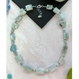 My Gems Rock! Women's Necklaces Light - Aquamarine & Hematite Beaded Statement Necklace