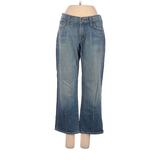 Citizens of Humanity Jeans - Mid/Reg Rise Straight Leg Cropped: Blue Bottoms - Women's Size 27 - Medium Wash