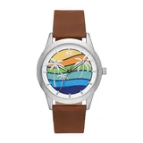Skechers Pch Mens Brown Leather Strap Watch Sr5129, One Size