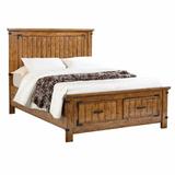 Coaster Brenner Queen Storage Panel Bed In Natural And Honey