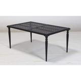 Hampton Bay Laurel Oaks Black Metal Outdoor Dining Table