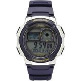 Casio Men s World Time Digital Sport Watch Blue/Silver AE1000W-2AV