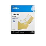 Quill Brand 2-Pocket Folders, Yellow, 25/Box (712570)
