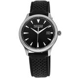 Movado Heritage Black Dial Leather Strap Men's Watch 3650004 3650004