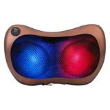 iMounTEK Shiatsu Neck & Back Massager Thermotherapy Kneading Massage Pillow Brown 12x7.48x3.15in