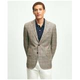 Brooks Brothers Men's Milano Slim-Fit Wool-Silk-Linen Check Hopsack Sport Coat | Size 40 Regular