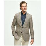 Brooks Brothers Men's Regent Classic-Fit Wool-Silk-Linen Hopsack Sport Coat, Multi-Check | Size 40 Short