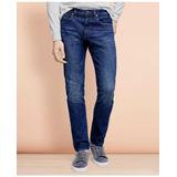 Brooks Brothers Men's 901 Slim Straight Jeans in Indigo Denim | Medium Wash | Size 31 32