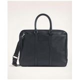 Brooks Brothers Men's Pebbled Leather Briefcase | Black