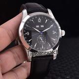 new master calendar 1558420 q1558420 automatic moon phase mens watch steel case black dial perpetual calendar leather timezonewatch jle13a1