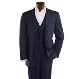 Men's Mazari Modern Fit Vested Suit, Navy Blue 56 Regular