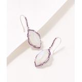 Affinity Gems Women's Earrings Moonstone - Lab-Created Moonstone & Amethyst Marquise-Cut Drop Earrings