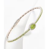 Affinity Gems Women's Bracelets Peridot - Lab-Created Peridot & Lab-Created White Topaz Magnetic Bangle