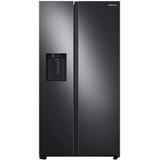 Samsung 22-cu ft Counter-depth Smart Side-by-Side Refrigerator with Ice Maker (Fingerprint Resistant Black Stainless Steel) ENERGY STAR | RS22T5201SG