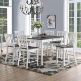 Joanna Ivory and Charcoal Two Tone 7-Piece Counter Height Dining Set