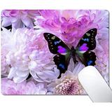 Black Butterfly Mouse Pad White Daisy Mousepad for Design Anti-Slip Rubber Base Wireless Mouse Pads for Laptop