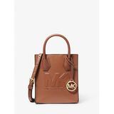 Michael Kors Mercer Extra-Small Pebbled Leather Crossbody Bag Brown One Size