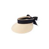 Plus Size Women's Straw Visor by Accessories For All in Black Natural (Size ONESZ)