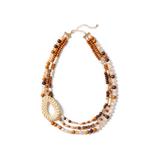 Women's Wood Bead Necklace by Roaman's in Brown
