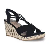 Impo Teshia Women's Stretch Wedge Sandals, Size: 8, Oxford