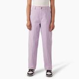 Dickies Women's Regular Fit Hickory Stripe Pants - Purple Rose Size 26 (FPR31)