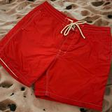 J. Crew Swim | J Crew Men's Size 34 Waist True Red Original Board Short 7 Swim Trunk Shorts | Color: Red | Size: S