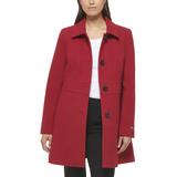 Tommy Hilfiger Women's Overcoats RED - Red Button-Up Coat - Women