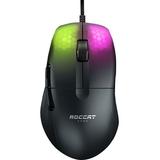ROCCAT Kone Pro Gaming Mouse - Optical - Cable/Wireless - Ash Black - USB 2.0 - 19000 dpi - Scroll Wheel