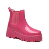 SANMM Women's Rain boots Rose - Roe Red Fold-Over Ankle Rain Boot - Women