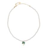 GAB+COS Necklaces - Freshwater Cultured Pearl & 14k Gold-Plated Palm Tree Choker