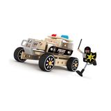 Classic World Toy Cars and Trucks Wood - Tan Police & Vehicle Action Figure Building Set
