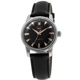 Longines Heritage Automatic Black Dial Leather Strap Men's Watch L1.611.4.52.2 L1.611.4.52.2