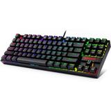 Redragon K552 Mechanical Gaming Keyboard RGB LED Backlit Wired with Anti-Dust Proof Switches for Windows PC (Black 87 Keys Red Switches)