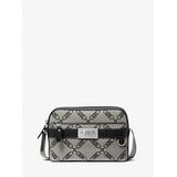 Michael Kors Hudson Empire Logo Jacquard Utility Crossbody Bag Black One Size