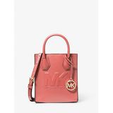 Michael Kors Mercer Extra-Small Pebbled Leather Crossbody Bag Pink One Size