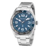 Nautica Men's Finn World Recycled Stainless Steel 3-Hand Watch Multi, OS