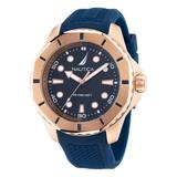 Nautica Men's Koh May Bay Recycled Silicone 3-Hand Watch Multi, OS