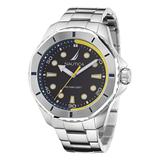 Nautica Men's Koh May Bay Recycled Stainless Steel 3-Hand Watch Multi, OS