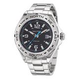 Nautica Men's Clearwater Beach Recycled Stainless Steel 3-Hand Watch Multi, OS