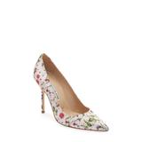 Manolo Blahnik BB Floral Pointed Toe Pump in Pink Multi Print at Nordstrom, Size 12Us