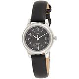 Timex Women's T29291 Porter Street Black Leather Strap Watch