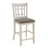 Red Barrel Studio® 25.5" Counter Stool Wood in Brown/White, Size 41.5 H x 18.5 W x 20.0 D in | Wayfair 6190A4E688DC47148E0664F27D6B819D