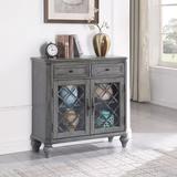 Charlton Home® Cheila 2 - Door Accent Cabinet Wood in Gray, Size 35.0 H x 14.0 W x 36.0 D in | Wayfair 7DFA2BC3E178401F97CFC8943915BF19