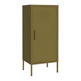 vidaXL 16.7" x 13.8" x 40" Steel Storage Cabinet (Olive Green)